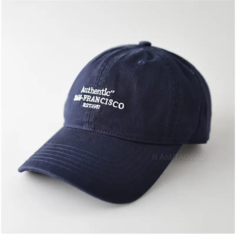 Men Navy Blue Letter Embroidered Baseball Cap - Image 6