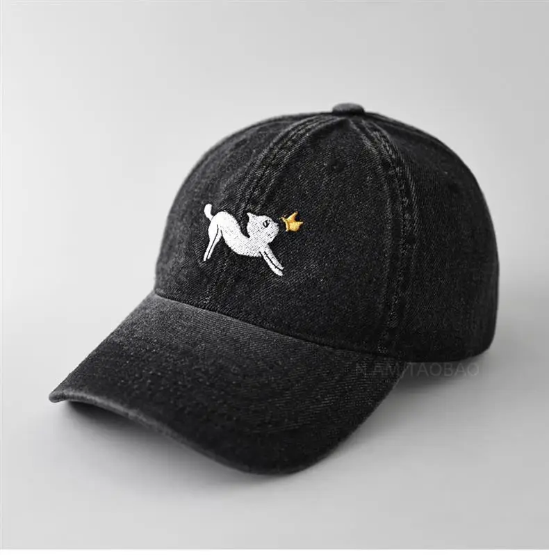 Women Blue Cartoon Dog Cap Sunshade Casual — feature 1