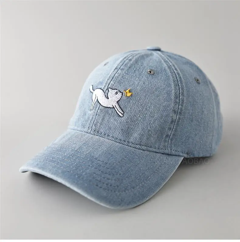 Women Blue Cartoon Dog Cap Sunshade Casual — feature 6