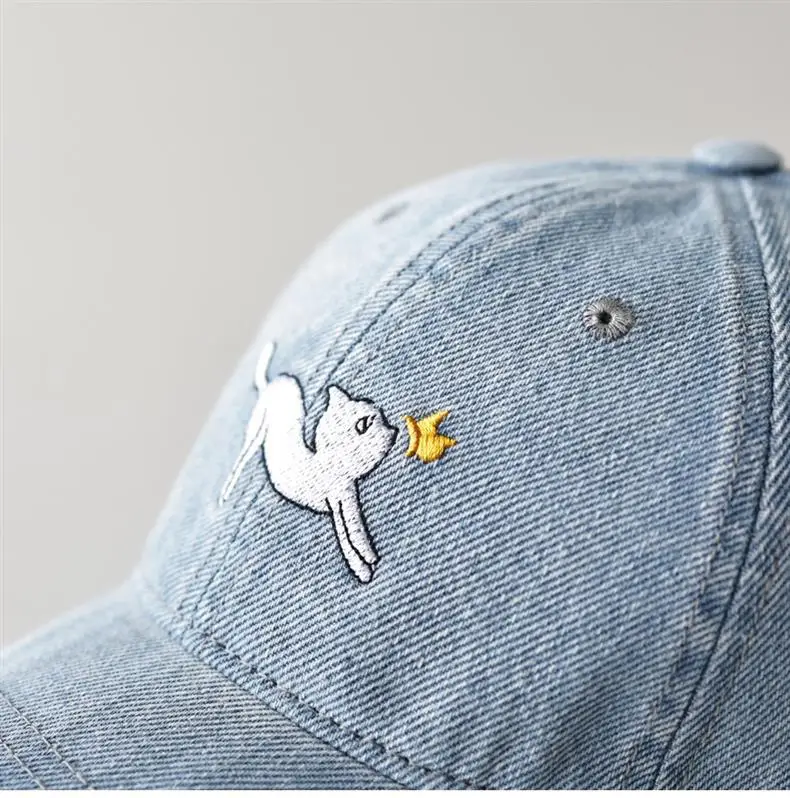 Women Blue Cartoon Dog Cap Sunshade Casual — feature 8