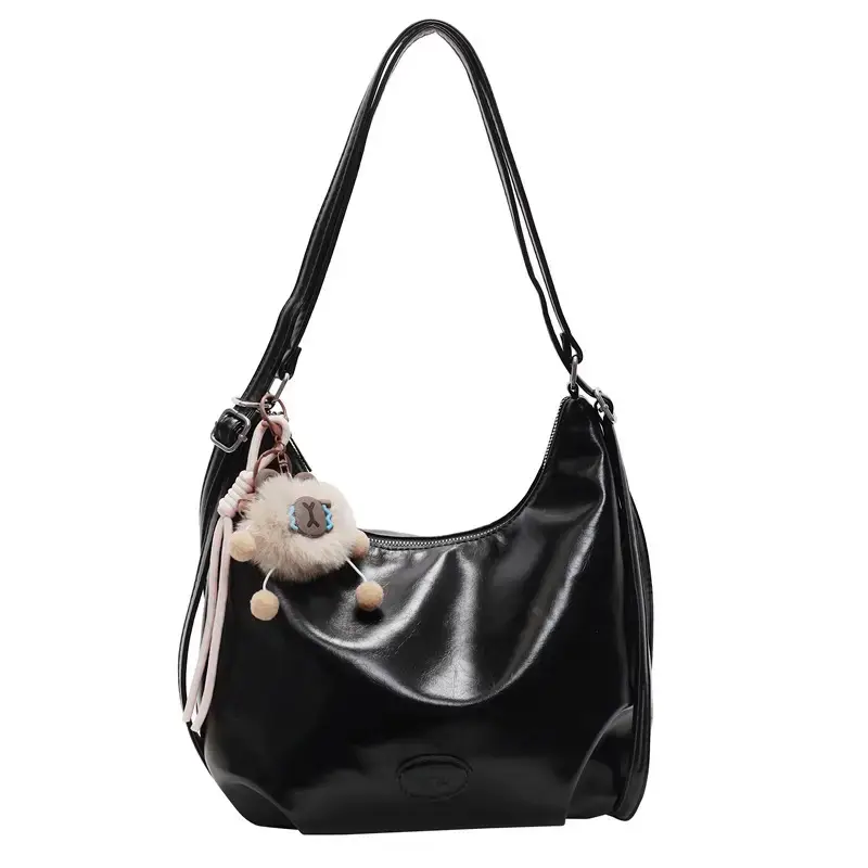 Korean Style Cream Tote Bag Large Capacity Women's Shoulder Bag - Image 2
