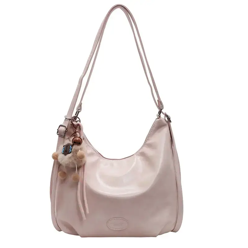 Korean Style Cream Tote Bag Large Capacity Women's Shoulder Bag - Image 3