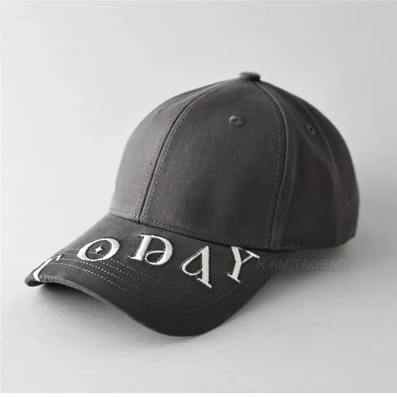 Men Black Letter Embroidered Baseball Cap - Image 6