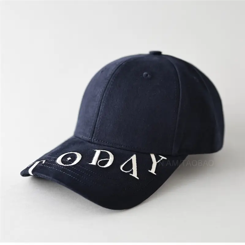 Men Black Letter Embroidered Baseball Cap - Image 10