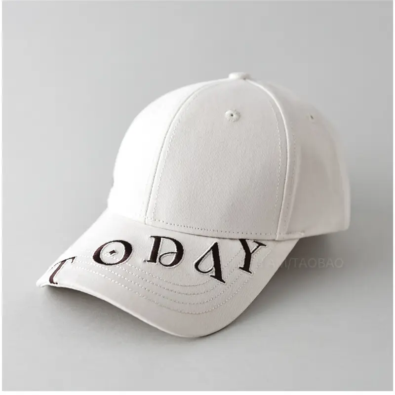 Men Black Letter Embroidered Baseball Cap - Image 2
