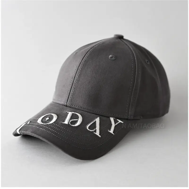 Men Black Letter Embroidered Baseball Cap - Image 3