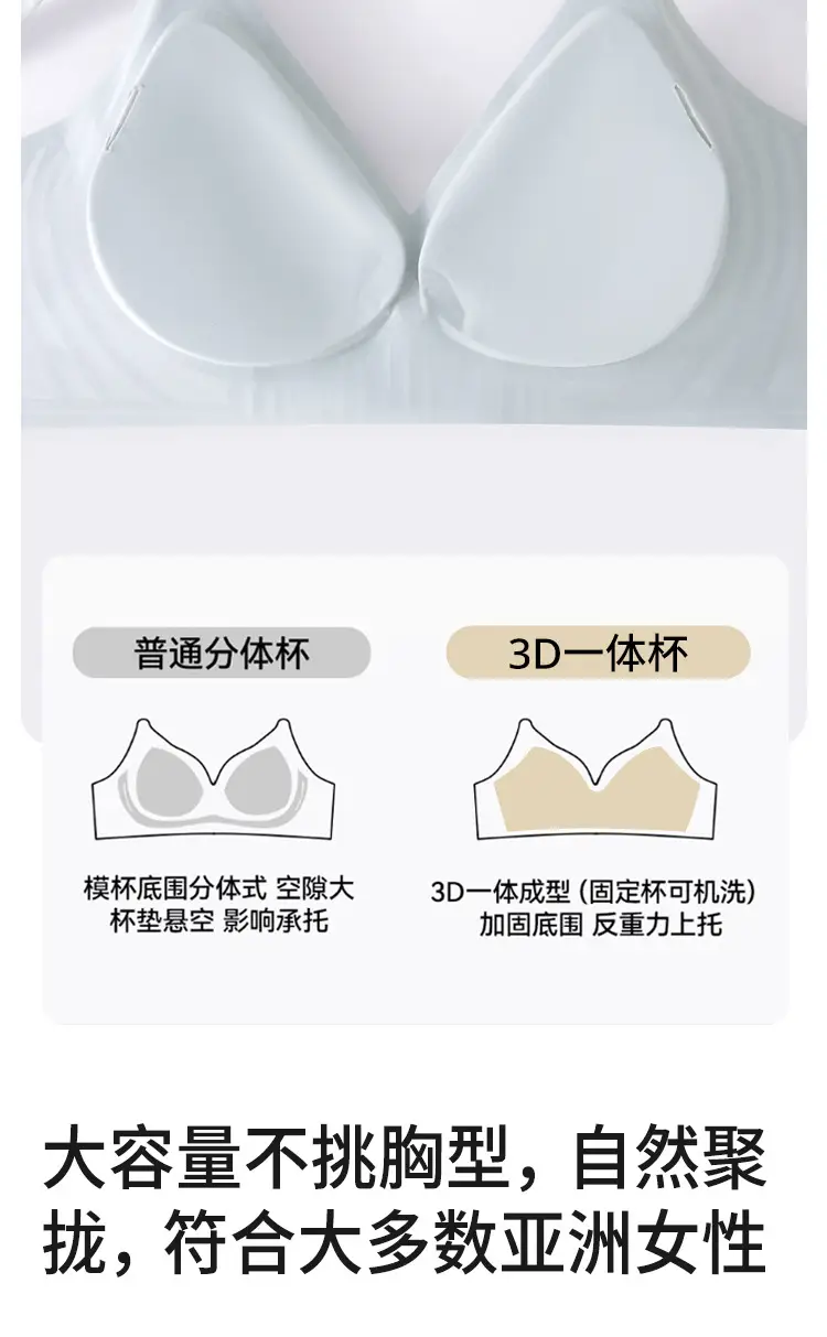 Black Semi-Fixed Pull-Up Bra Without Rims — feature 8