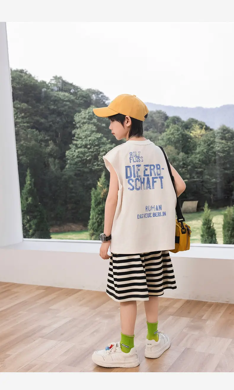 2025 Summer Cartoon Printed Boys Vest Pure Cotton Huzhou Zhili — feature 28