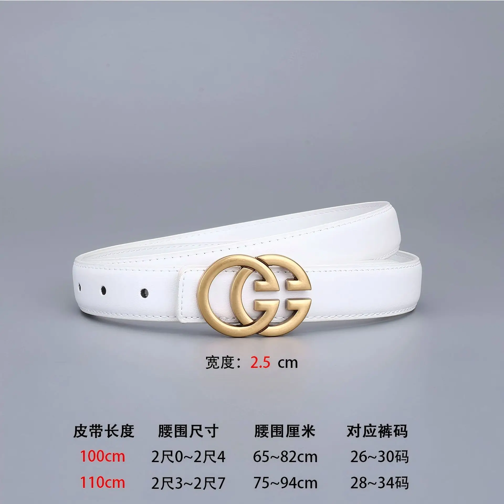 Double G Women's Genuine Leather Belt Black Brown - Image 7