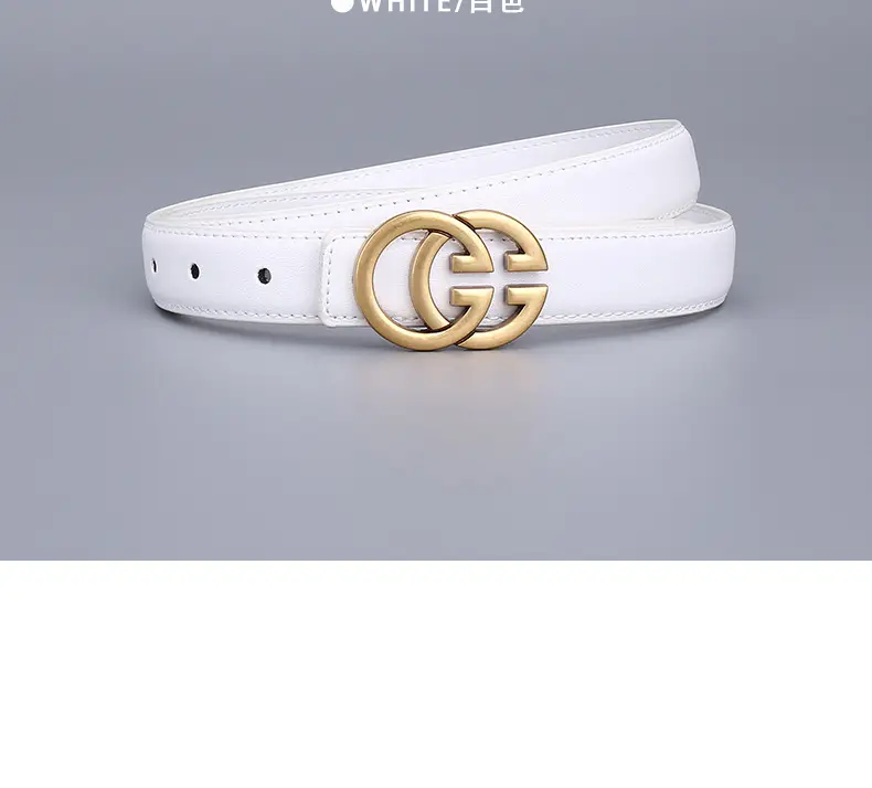 Double G Women's Genuine Leather Belt Black Brown — feature 15