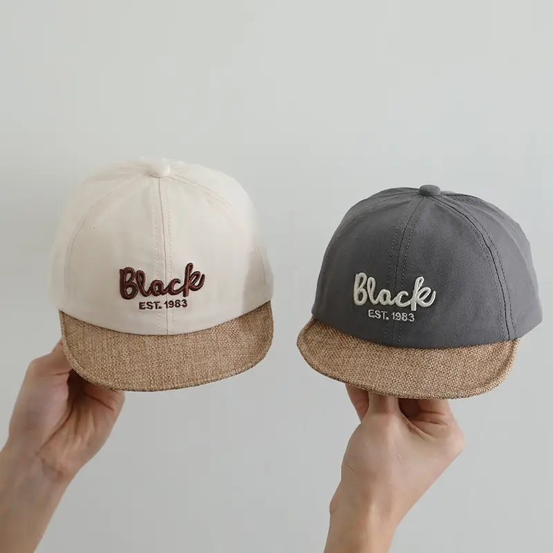 Black Embroidered Baseball Cap for Kids 1983 — feature 3