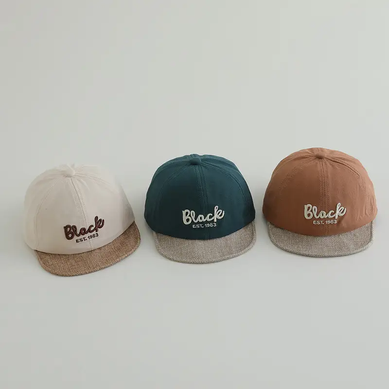 Black Embroidered Baseball Cap for Kids 1983 — feature 6