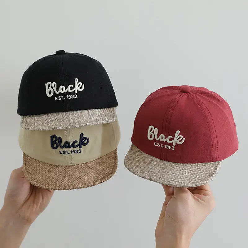 Black Embroidered Baseball Cap for Kids 1983 — feature 7