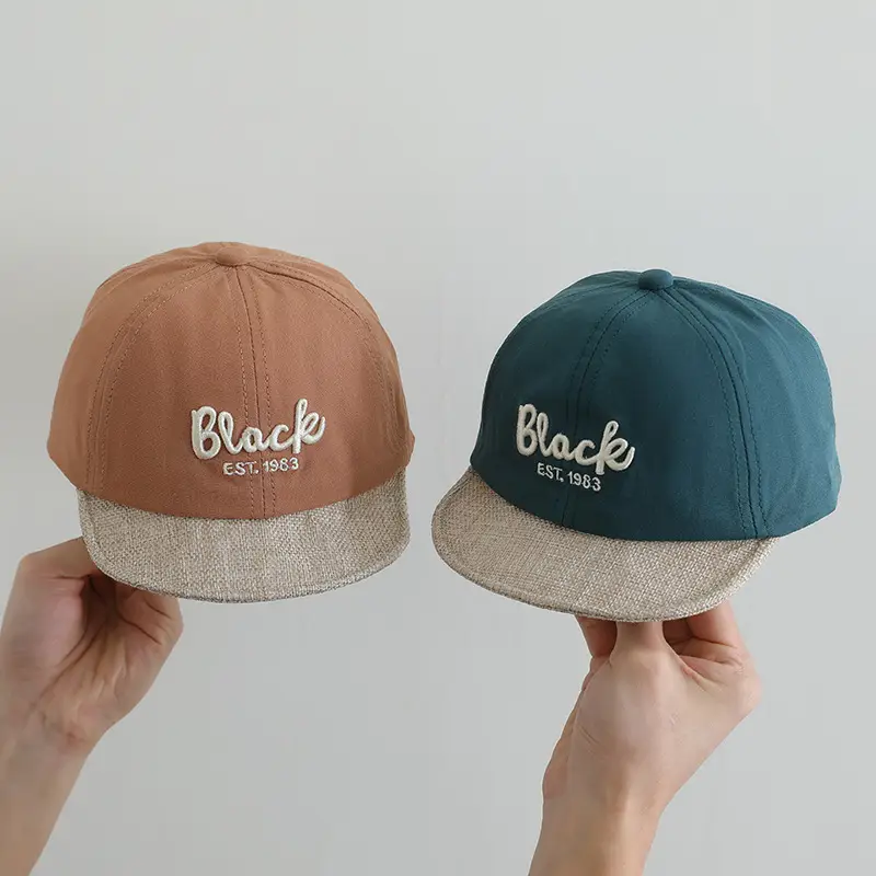 Black Embroidered Baseball Cap for Kids 1983 — feature 8
