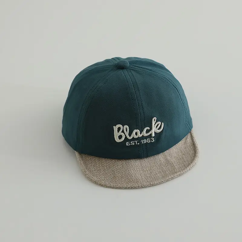 Black Embroidered Baseball Cap for Kids 1983 - Image 5