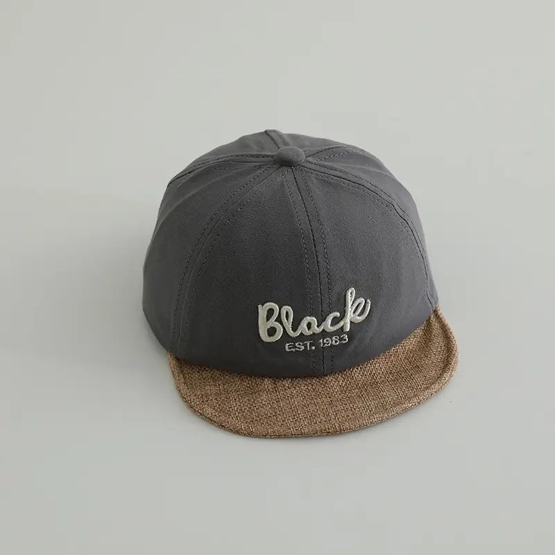Black Embroidered Baseball Cap for Kids 1983 - Image 6