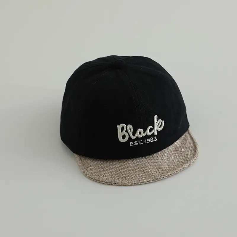 Black Embroidered Baseball Cap for Kids 1983 - Image 7