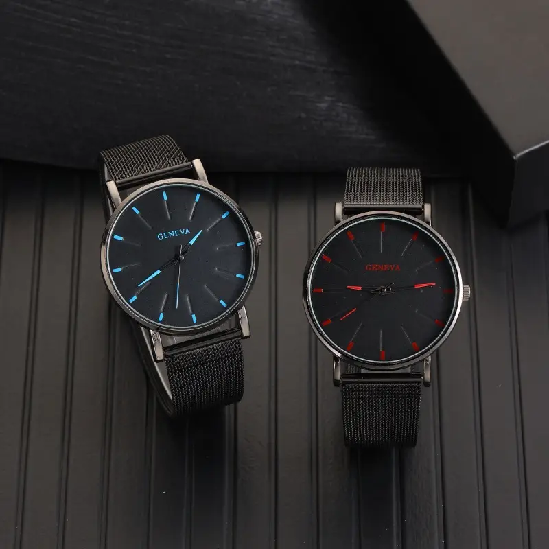 Cross-Border Popular Ultra-Thin Watch Men's Alloy Mesh Strap Simple Quartz Watch Fashion Business Men's Watch Wholesale — feature 10