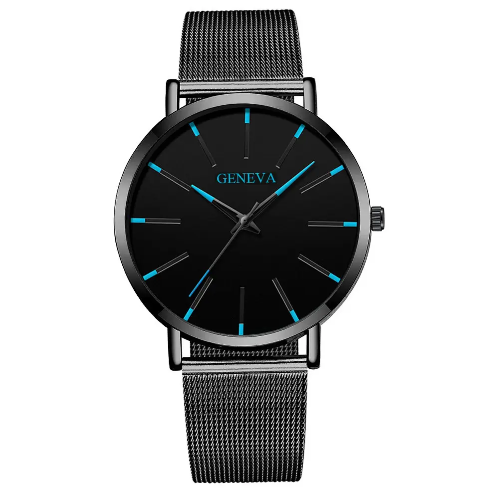Cross-Border Popular Ultra-Thin Watch Men's Alloy Mesh Strap Simple Quartz Watch Fashion Business Men's Watch Wholesale — feature 17