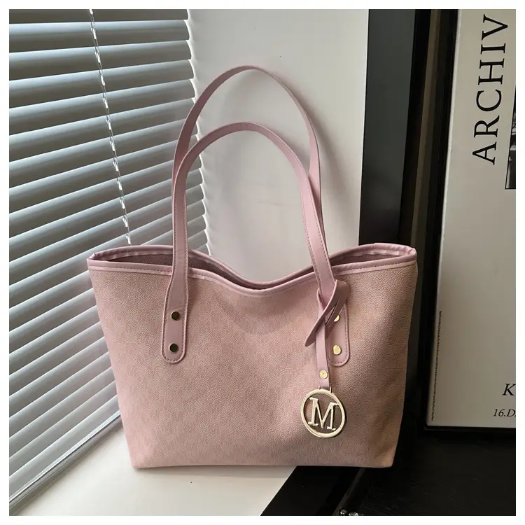 Women's Black Checkered H-Style Shoulder Bag with Gold Logo — feature 23