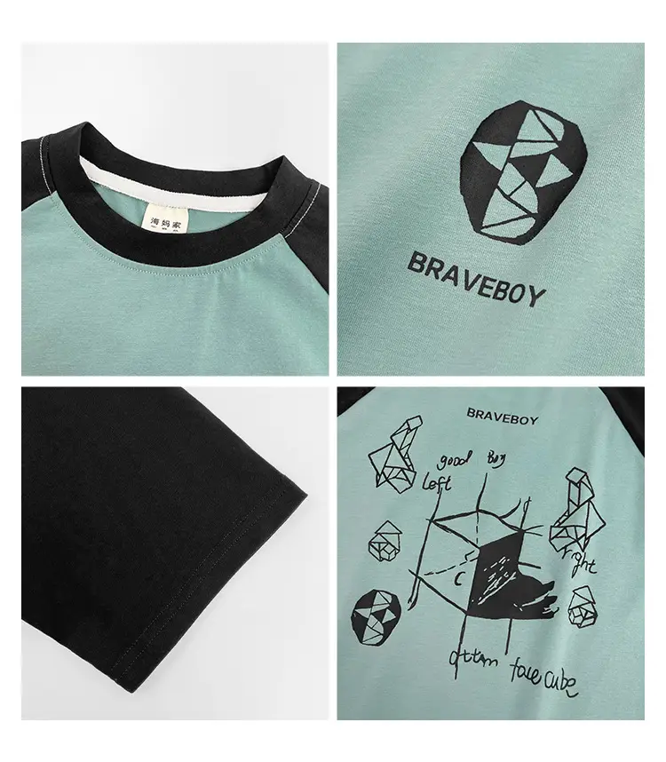 Boys Cotton Graphic T-Shirt Black White Summer 2026 — feature 5