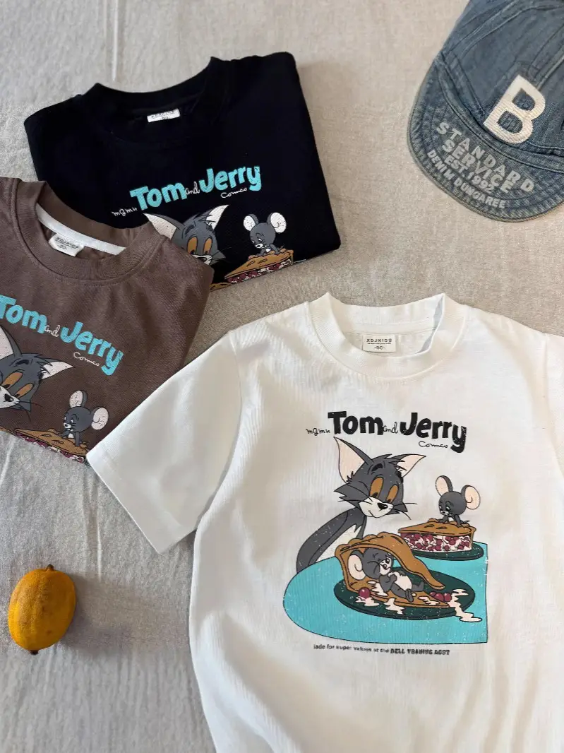 Tom and Jerry Cartoon T-Shirt Brown Kids 2025 - Image 6