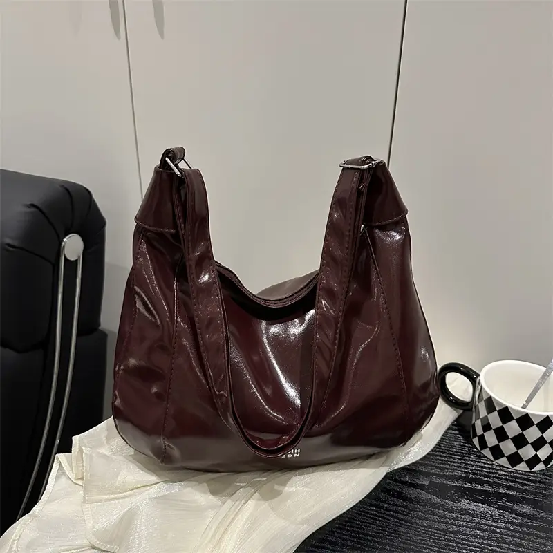 Women's Cream Shoulder Crossbody Tote Bag with Tassel - Image 3