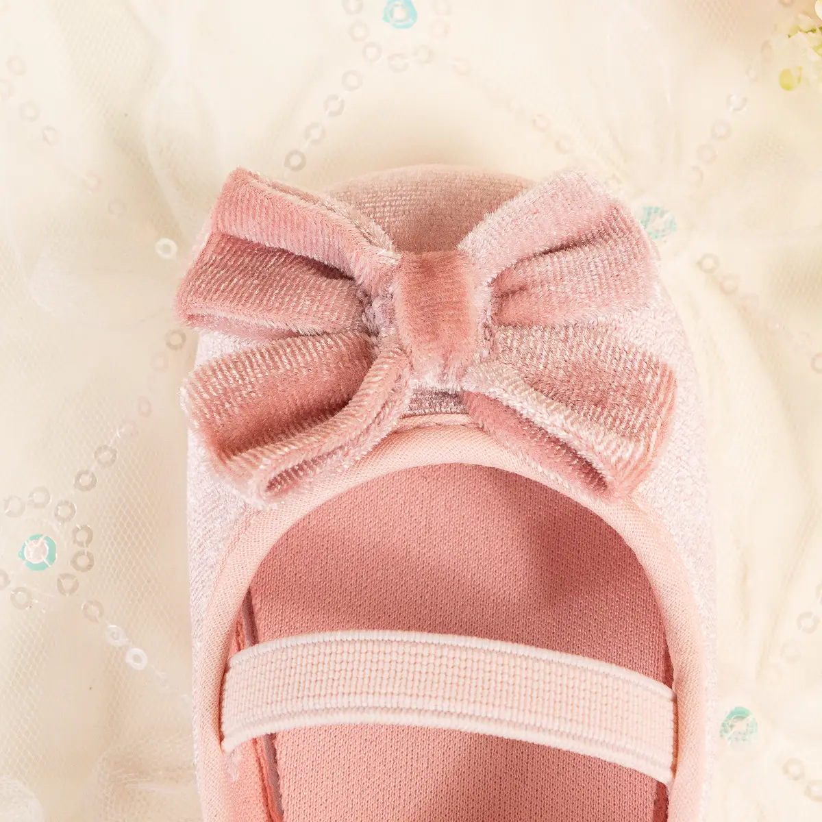 Cross-border New Spring Velvet Bow Princess Shoes Baby Korean Style Cute Solid Color Toddler Shoes — feature 14