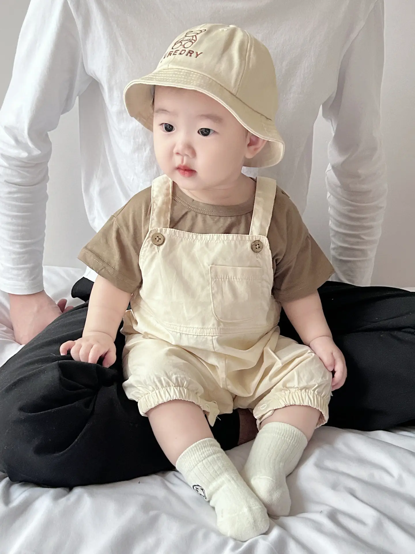 Brown Over-the-Foot Suspenders Pants Set for Boys 2025 - Image 10