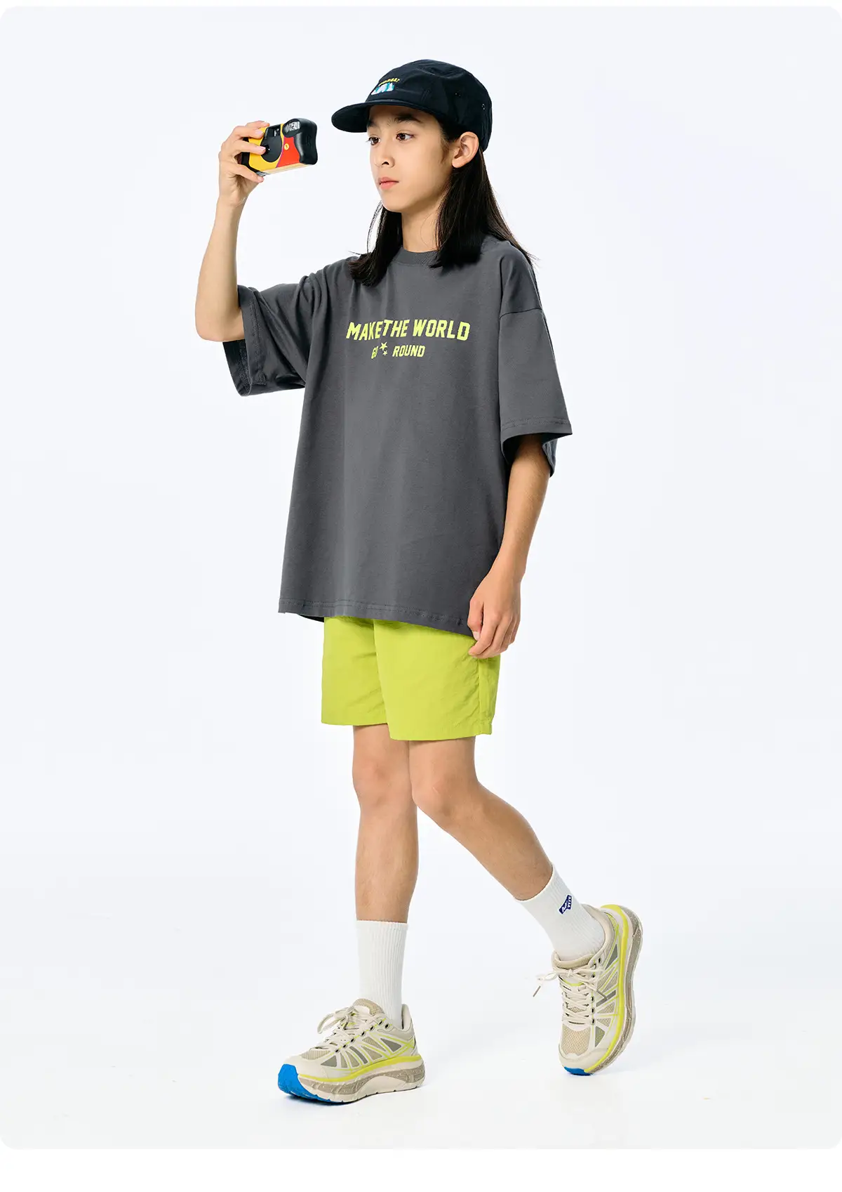 Kids American Style Printed T-Shirt Grey Short Sleeve — feature 20