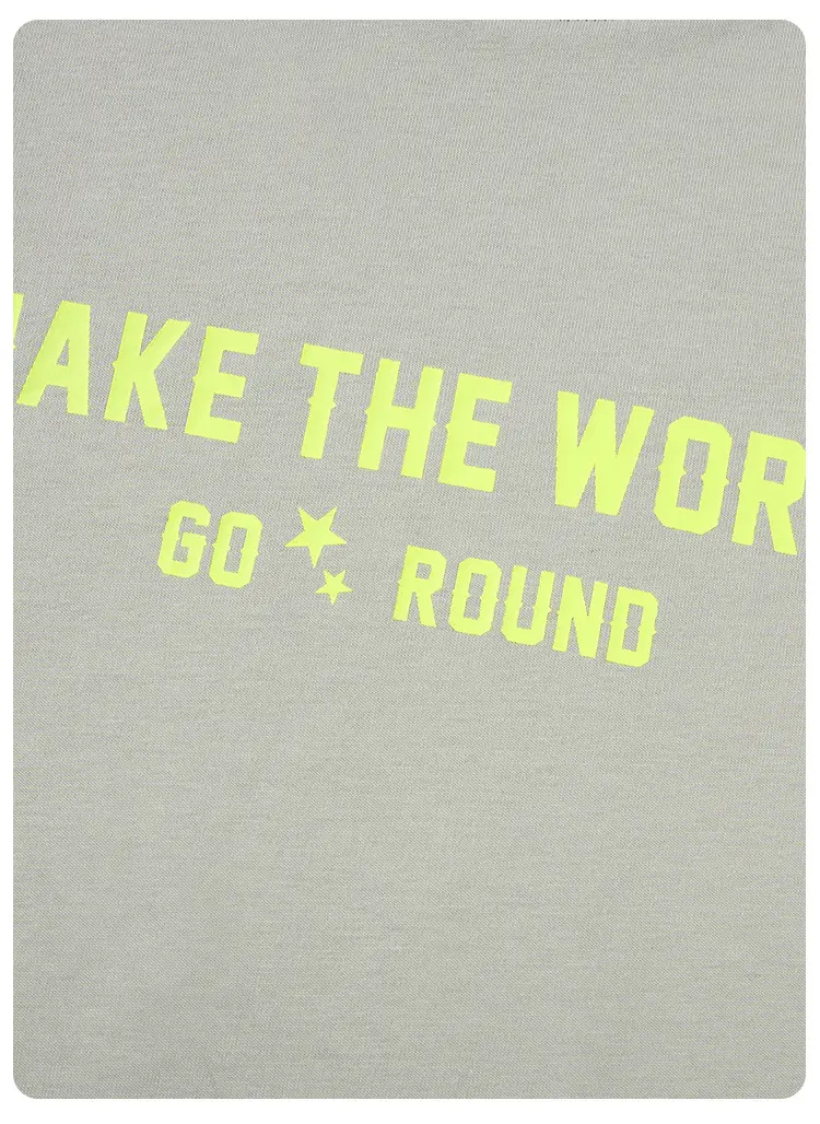 Kids American Style Printed T-Shirt Grey Short Sleeve — feature 34