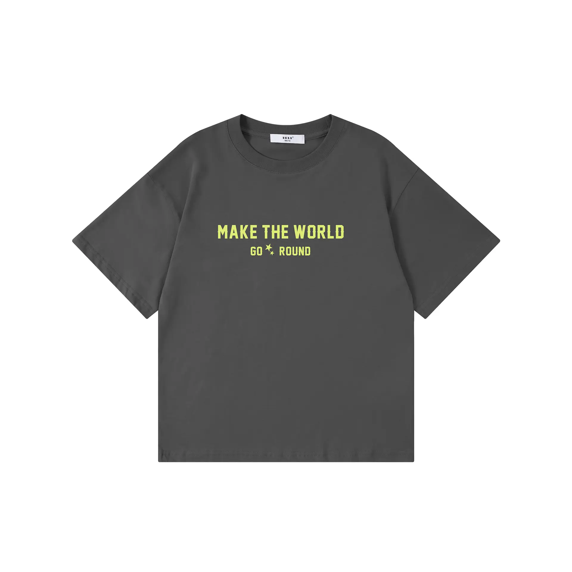 Kids American Style Printed T-Shirt Grey Short Sleeve - Image 2