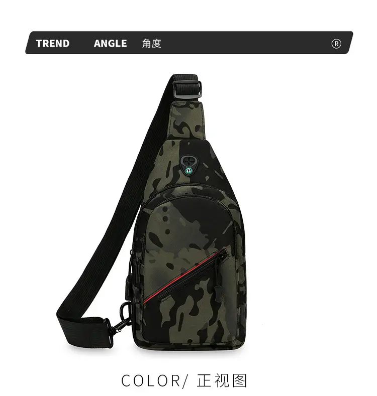 USB Rechargeable Men's Camo Crossbody Bag Large Capacity — feature 15