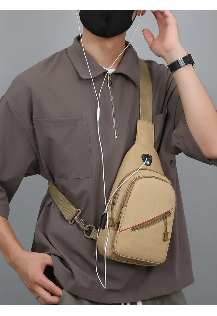 USB Rechargeable Men's Camo Crossbody Bag Large Capacity — feature 25