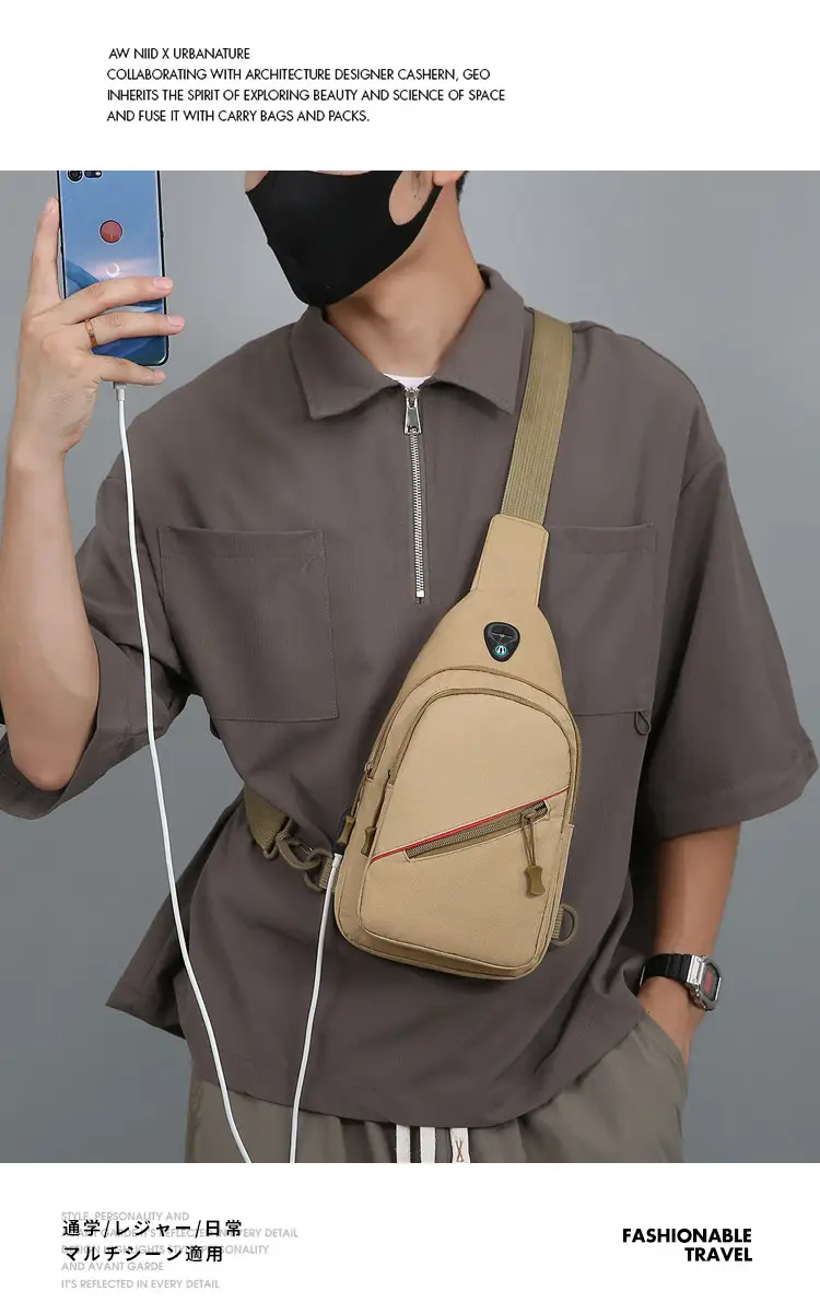 USB Rechargeable Men's Camo Crossbody Bag Large Capacity — feature 27