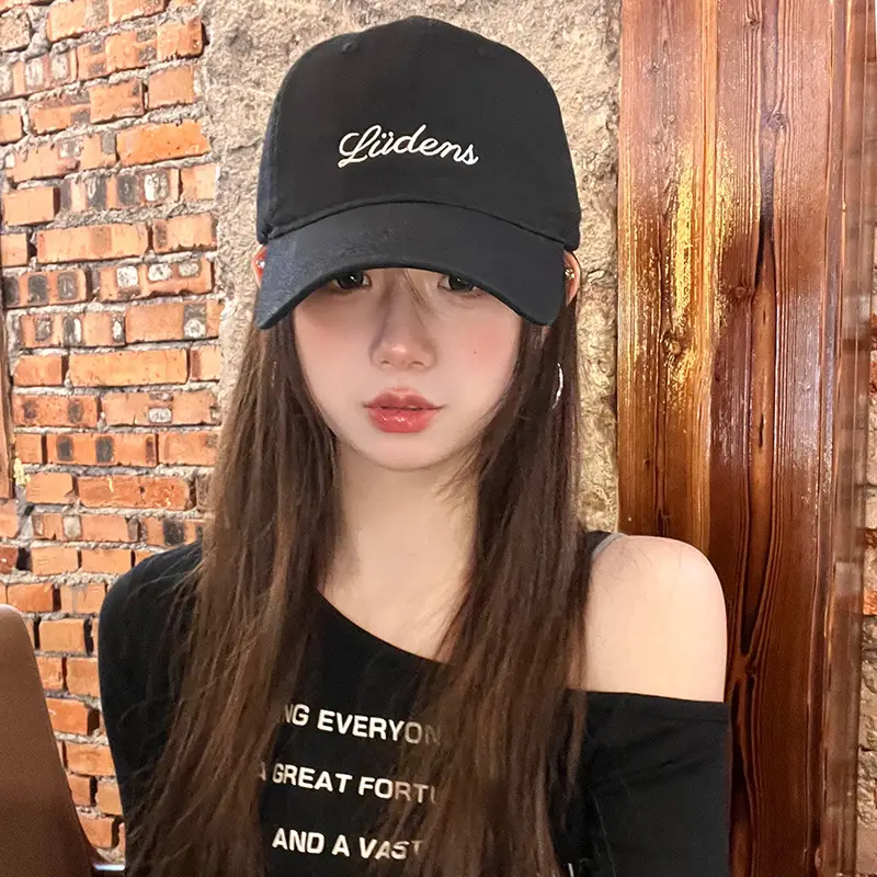 Women's Letter Embroidered Cap White Korean Style - Image 12