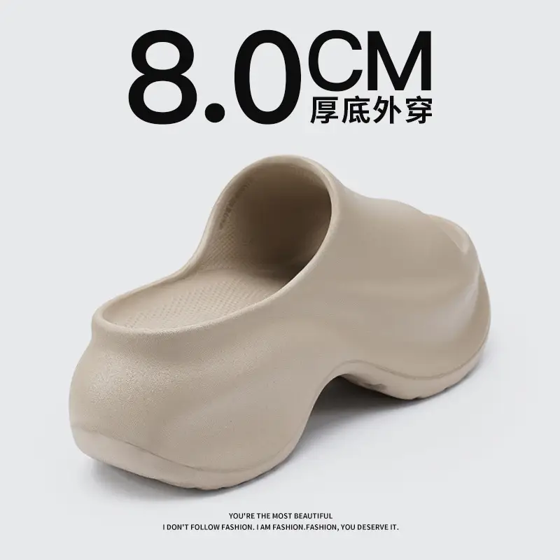 Thick Slippers Women's Summer Non-slip Sandals Women's Height-increasing Soft-soled Women's Fashionable Outdoor Beach Sandals - Image 6