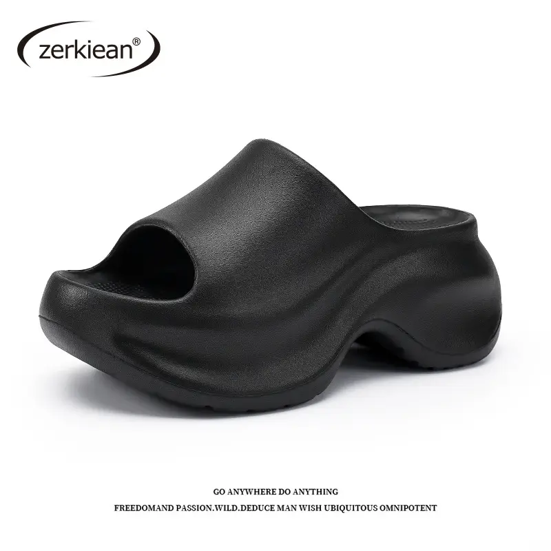 Thick Slippers Women's Summer Non-slip Sandals Women's Height-increasing Soft-soled Women's Fashionable Outdoor Beach Sandals - Image 2