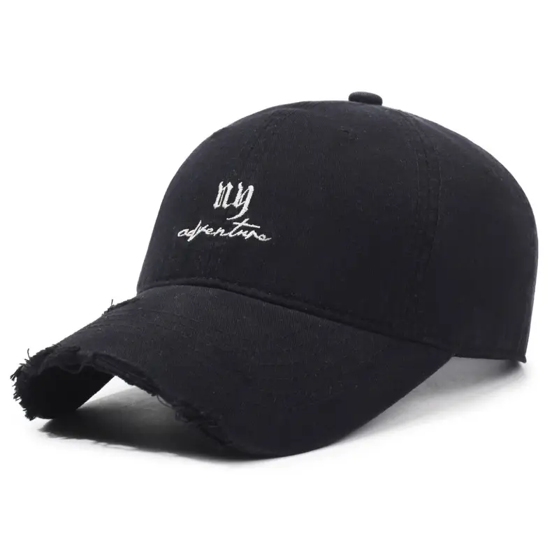 Women's White Washed Hole Embroidered Baseball Cap - Image 2