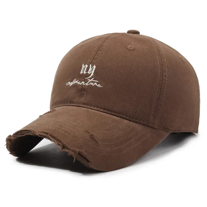 Women's White Washed Hole Embroidered Baseball Cap - Image 6