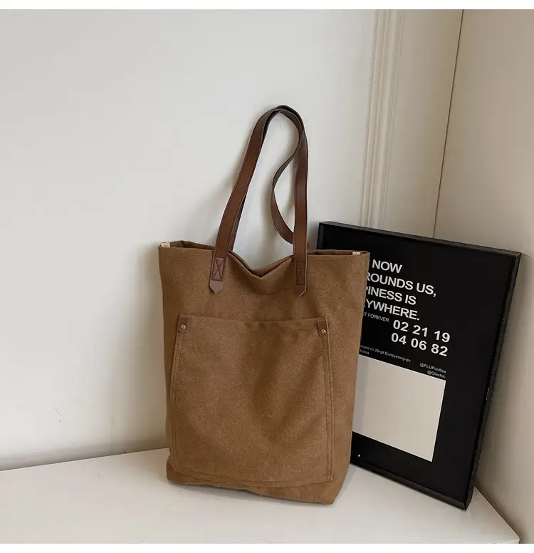 Women Cross-Border Canvas Tote Bag Large Capacity Tan — feature 50
