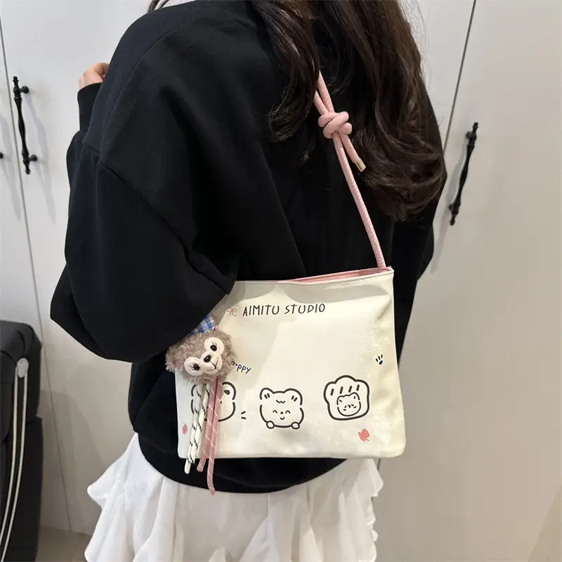 Women's Cute Cartoon Shoulder Bag Pink Handle 2025 - Image 5