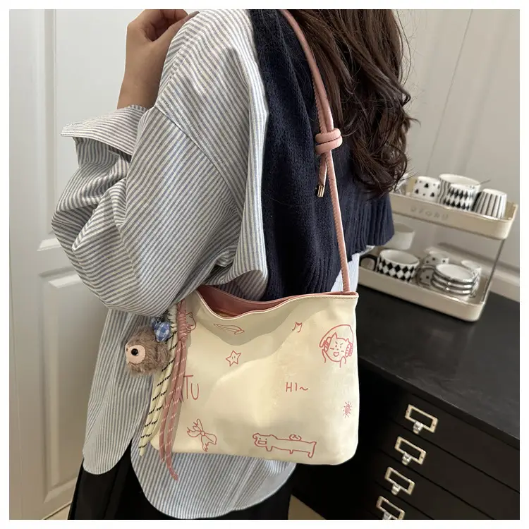 Women's Cute Cartoon Shoulder Bag Pink Handle 2025 — feature 16