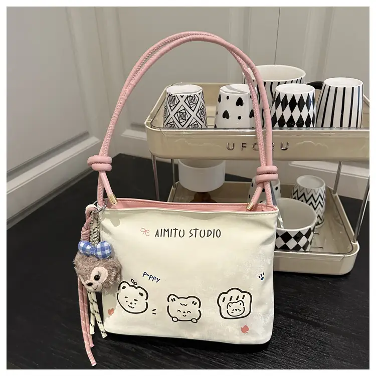 Women's Cute Cartoon Shoulder Bag Pink Handle 2025 — feature 19