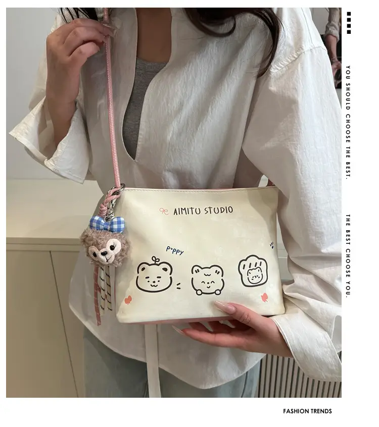 Women's Cute Cartoon Shoulder Bag Pink Handle 2025 — feature 2