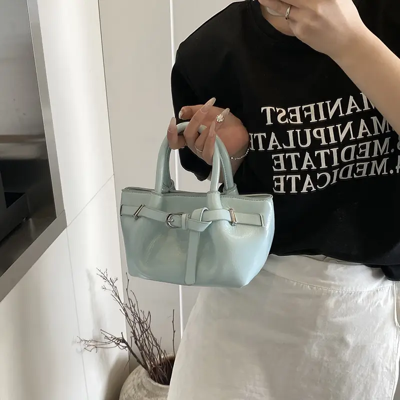 Women's Cream Korean Style Bucket Bag 2025 - Image 7