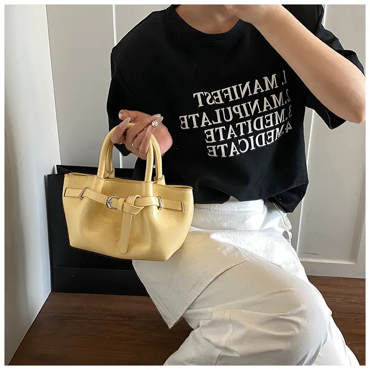 Women's Cream Korean Style Bucket Bag 2025 — feature 16