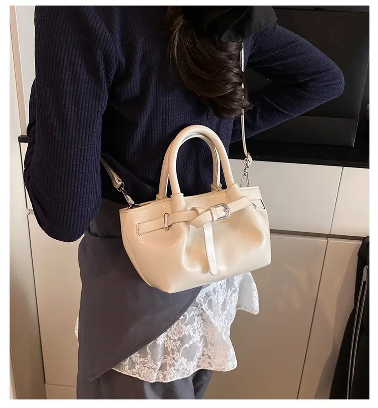 Women's Cream Korean Style Bucket Bag 2025 — feature 3