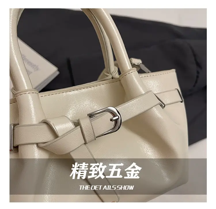 Women's Cream Korean Style Bucket Bag 2025 — feature 6