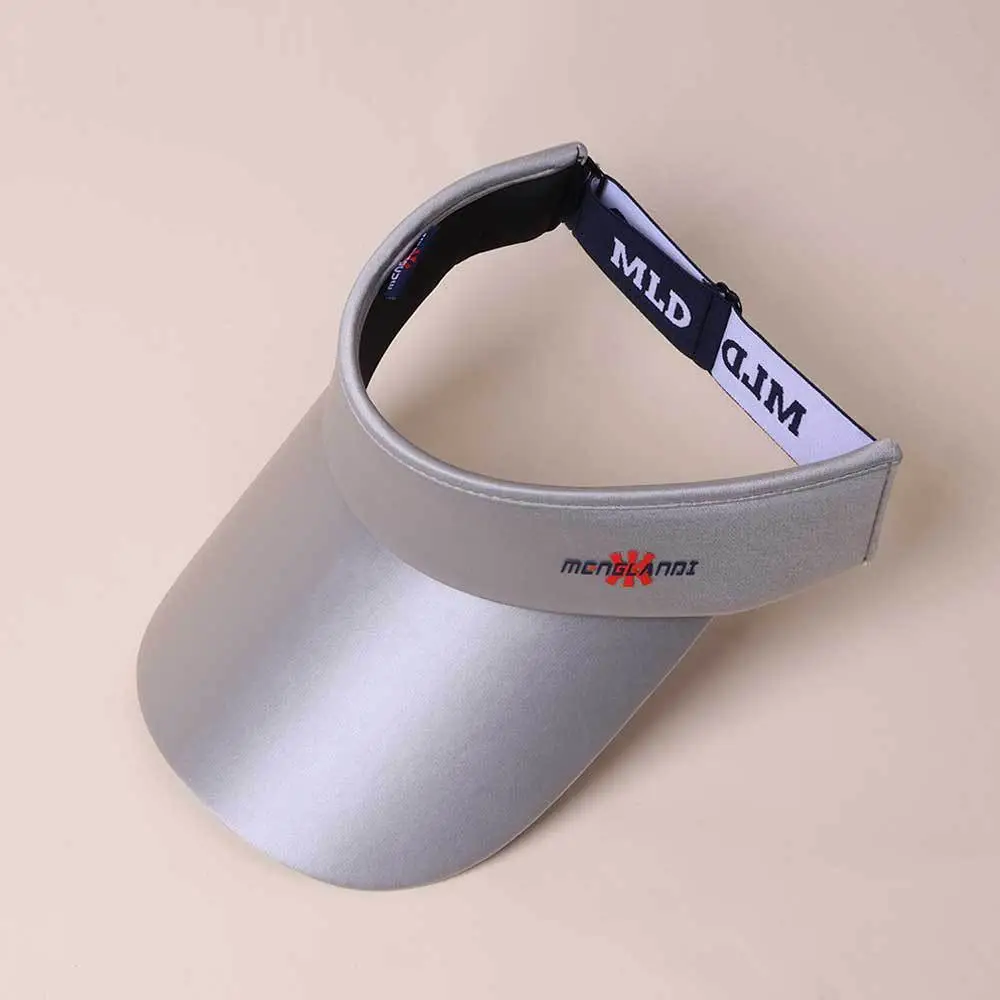Women White UV Visor Hat with Extended Brim - Image 2